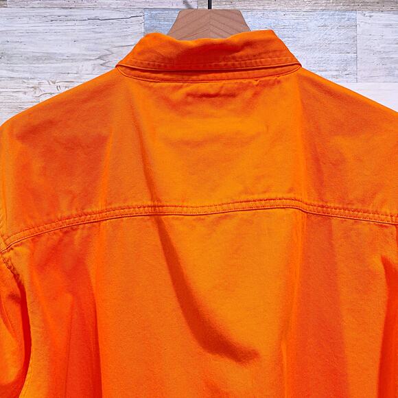 Clemson Tigers Twill Button Down Shirt Orange VTG College Football Mens Large - Picture 5 of 7